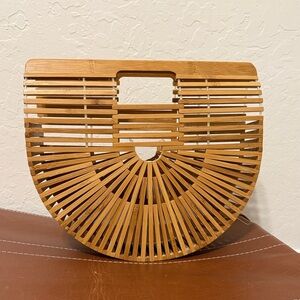Source Unknown Bamboo Clutch in Natural Brown